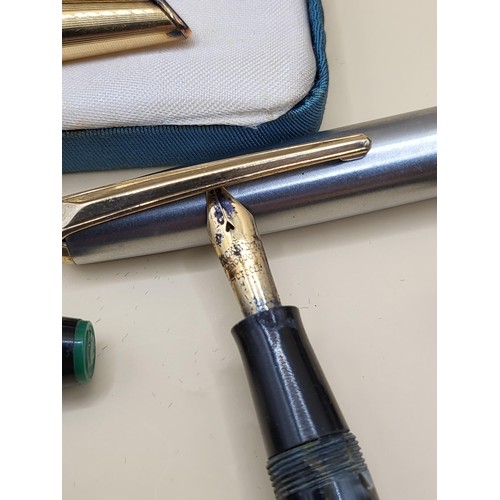 34 - Collection of Fountain Pens Includes Sheaffer Parker, And Very Nice Waterman Cased Set & Others ... 