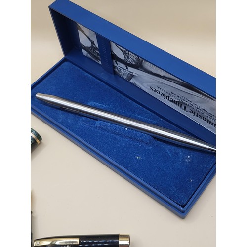 34 - Collection of Fountain Pens Includes Sheaffer Parker, And Very Nice Waterman Cased Set & Others ... 