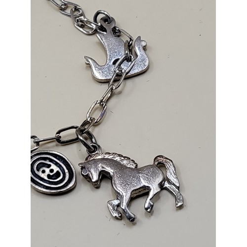 45 - Three Silver Charm Bracelets Complete Weight 39g&nbsp;