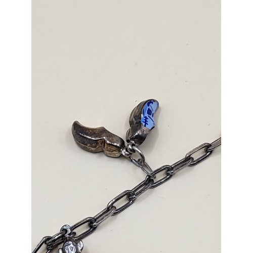 45 - Three Silver Charm Bracelets Complete Weight 39g&nbsp;