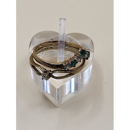 58 - Two 9ct Gold Rings Fully Hallmarked Weighs 1.8g&nbsp;