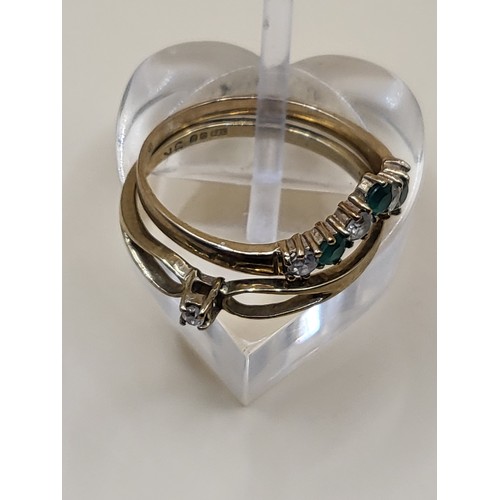 58 - Two 9ct Gold Rings Fully Hallmarked Weighs 1.8g&nbsp;