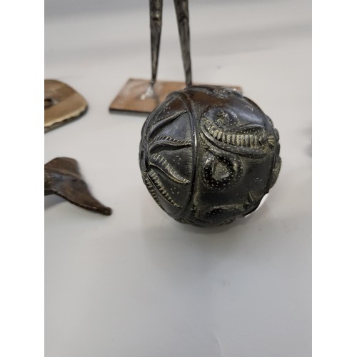 259 - Job Lot of Sculpted metal Object Includes Two Mcphail Collection Depicting a Bird & Dolphin