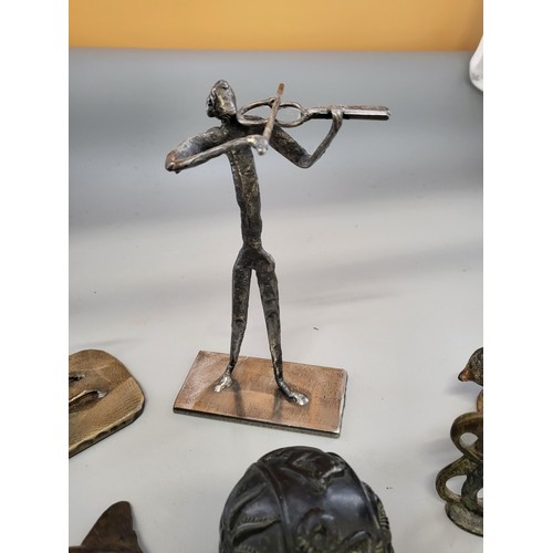 259 - Job Lot of Sculpted metal Object Includes Two Mcphail Collection Depicting a Bird & Dolphin