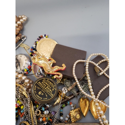 262 - Collection of Costume Jewellery Includes Beaded Necklace & Gold Plated Items&nbsp;