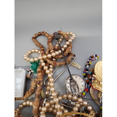 262 - Collection of Costume Jewellery Includes Beaded Necklace & Gold Plated Items&nbsp;
