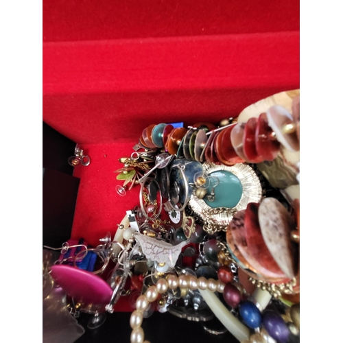 7 - Box of Mixed Costume Jewellery & Silver Earrings