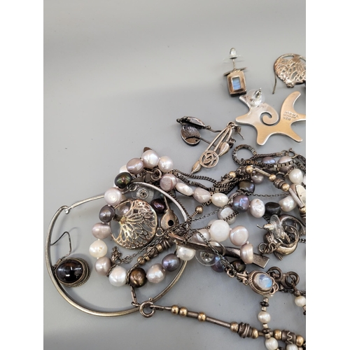 8 - Collection of Mixed Sterling & 925 Jewellery Weighs 245g