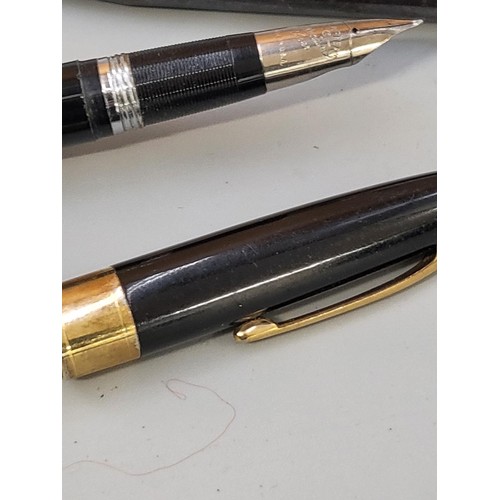 6 - Three Early Pens Includes Sheaffer Palladium Silver, Eversharp Silver Plated, Onoto Penmaster De la ... 