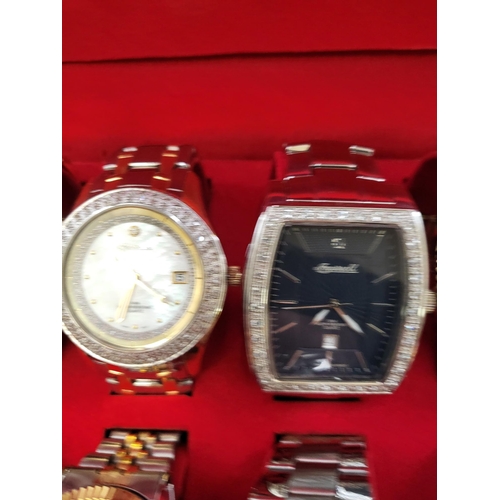 5 - 24 Fashion Watches Includes 6 Gems Ingersoll Watches All Need Batteries But in New Condition