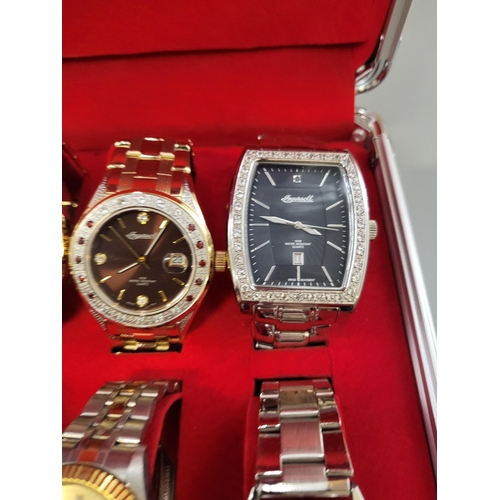 5 - 24 Fashion Watches Includes 6 Gems Ingersoll Watches All Need Batteries But in New Condition
