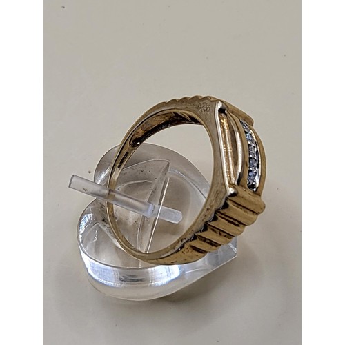5 - 9ct Gold Gents Diamond Ring Size X Weighs 5.9g Fully Hallmarked Good Condition&nbsp;