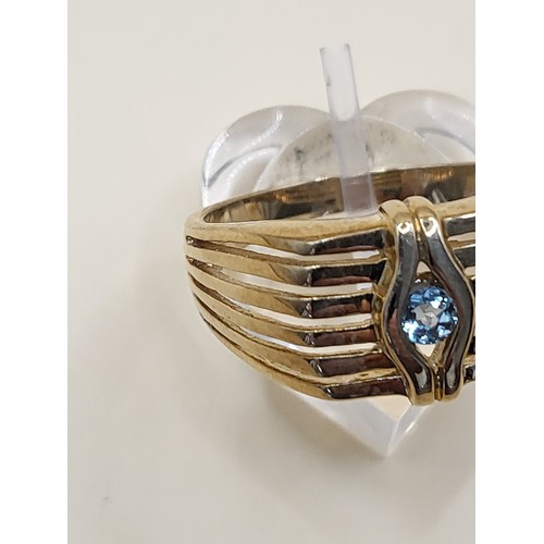 12 - 9ct Gold Gent's Small Topaz Ring Size Y Weighs 5.9g Fully Hallmarked Good Condition&nbsp;
