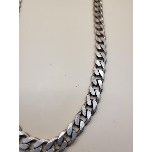 18 - 925 Silver Curb Chain Measures 51cm Long Unclasped & Links Measure 1cm Thick Weighs 72.9g&nbsp;