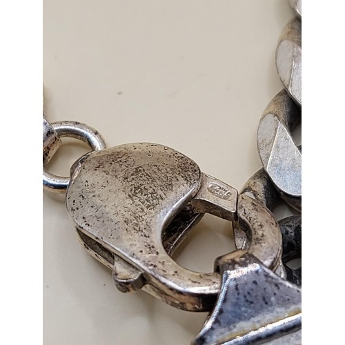 18 - 925 Silver Curb Chain Measures 51cm Long Unclasped & Links Measure 1cm Thick Weighs 72.9g&nbsp;