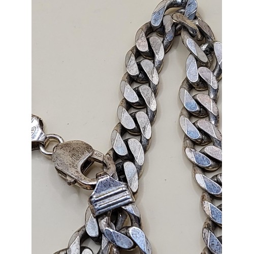 18 - 925 Silver Curb Chain Measures 51cm Long Unclasped & Links Measure 1cm Thick Weighs 72.9g&nbsp;