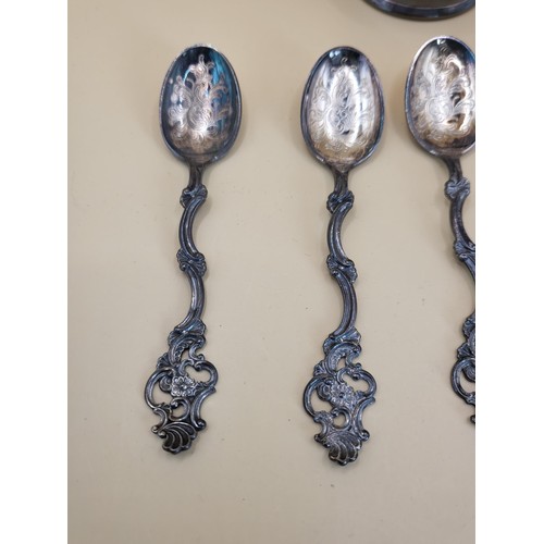 37 - Six Sterling Silver Teaspoons along with a Sterling Napkin Ring Weighs 74g&nbsp;