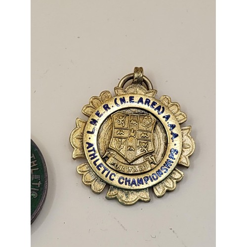 59 - Six L.N.E.R Medals ( Not Silver) along with Austrain Ski Medal Badge&nbsp;