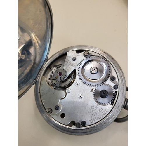 61 - Vintage Sterling Pocket Watch in need of Some Repairs along with Vintage Brevet Stop Watch Not Worki... 