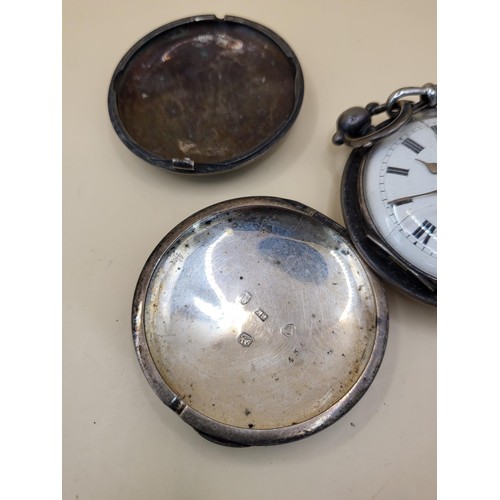 61 - Vintage Sterling Pocket Watch in need of Some Repairs along with Vintage Brevet Stop Watch Not Worki... 