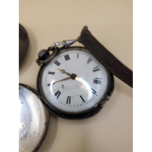 61 - Vintage Sterling Pocket Watch in need of Some Repairs along with Vintage Brevet Stop Watch Not Worki... 