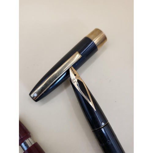 62 - Sheaffer & Parker With 14ct Gold Nibs Untested along With Broken Sheaffer&nbsp;