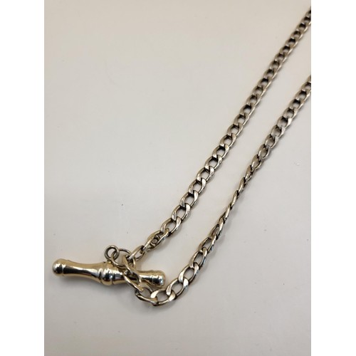 47 - 9ct Gold Necklace with Tbar Fully Hallmarked Measures 46cm Unclasped Weighs 5.3g&nbsp;