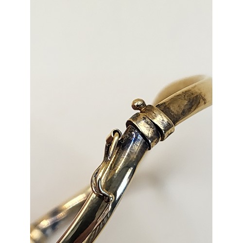 48 - 9ct Gold Twisted Design Bangle Fully Hallmarked Fit Wrist Size 19cm in Circumference Good Condition ... 
