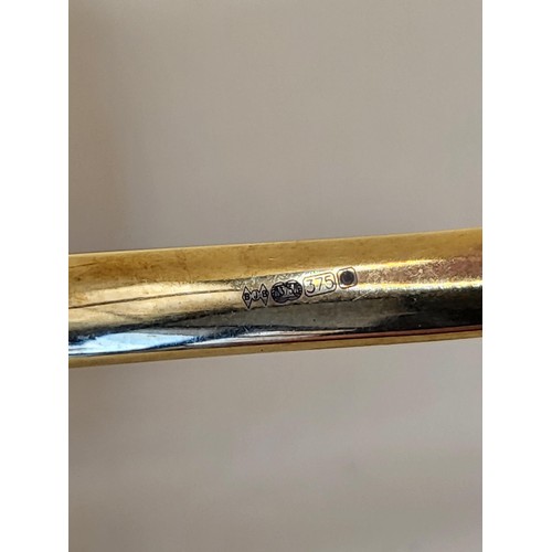 48 - 9ct Gold Twisted Design Bangle Fully Hallmarked Fit Wrist Size 19cm in Circumference Good Condition ... 