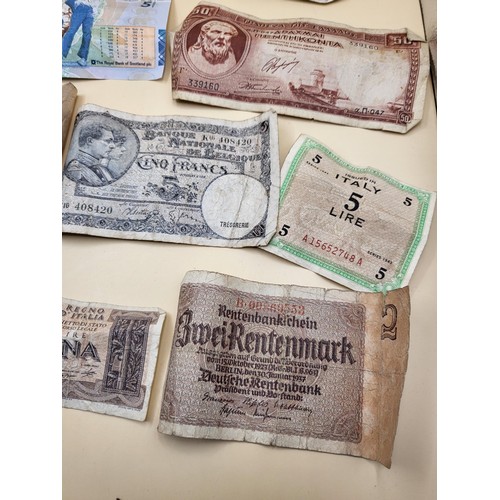Small Collection of Used Bank Notes From Europe & The World Includes ...
