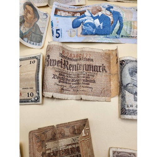 Small Collection of Used Bank Notes From Europe & The World Includes ...