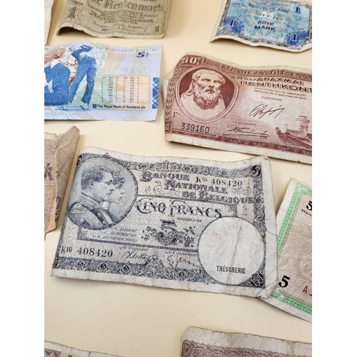 Small Collection of Used Bank Notes From Europe & The World Includes ...