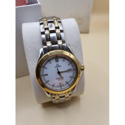 23 - Omega Seamaster 120m 18ct Bezel Quartz Gent's Watch in Good Condition & Perfect Working Order Un... 