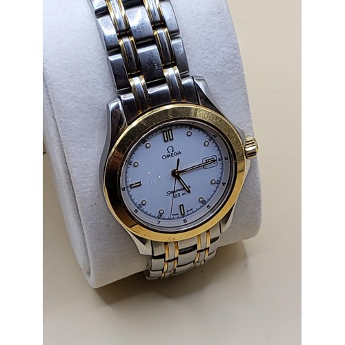 23 - Omega Seamaster 120m 18ct Bezel Quartz Gent's Watch in Good Condition & Perfect Working Order Un... 