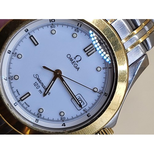 23 - Omega Seamaster 120m 18ct Bezel Quartz Gent's Watch in Good Condition & Perfect Working Order Un... 