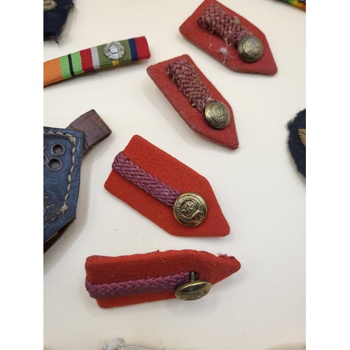 WW2 Brigadier Gorget Tabs along with Ribbon Bars, Merchant Navy Cap ...