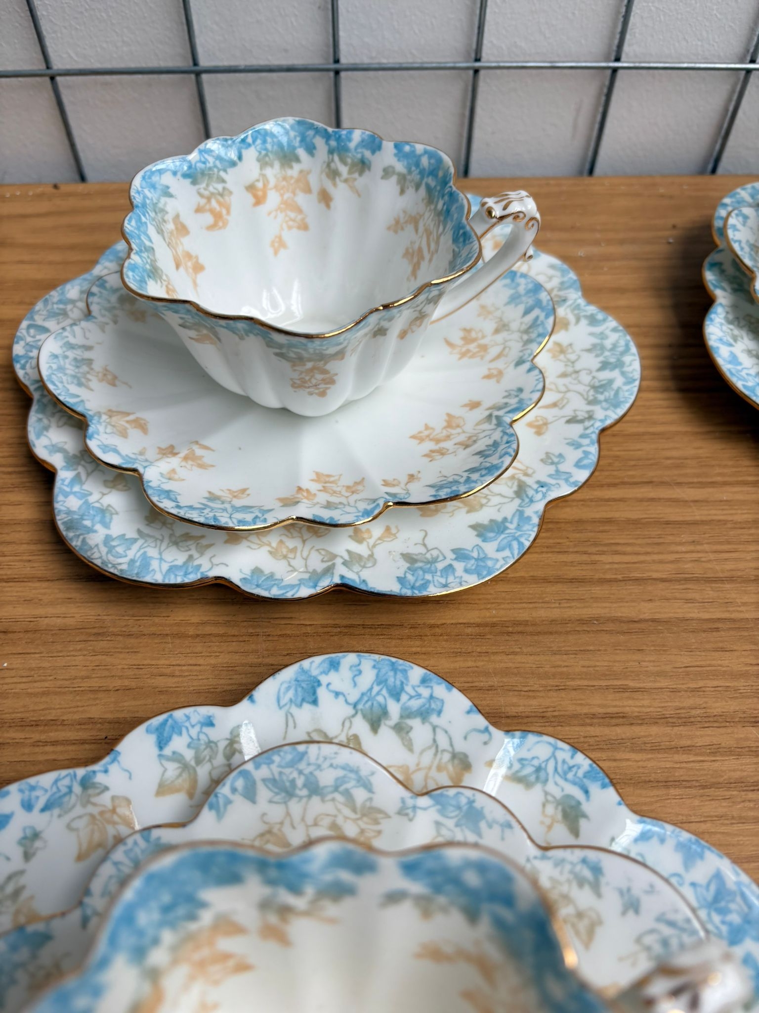 Antique Foley Tea Set ( Pre Shelley)Comprising Eleven Trios, Side Plate ...