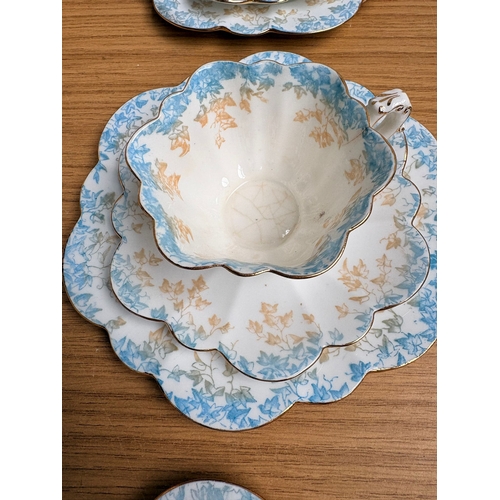 Antique Foley Tea Set ( Pre Shelley)Comprising Eleven Trios, Side Plate ...
