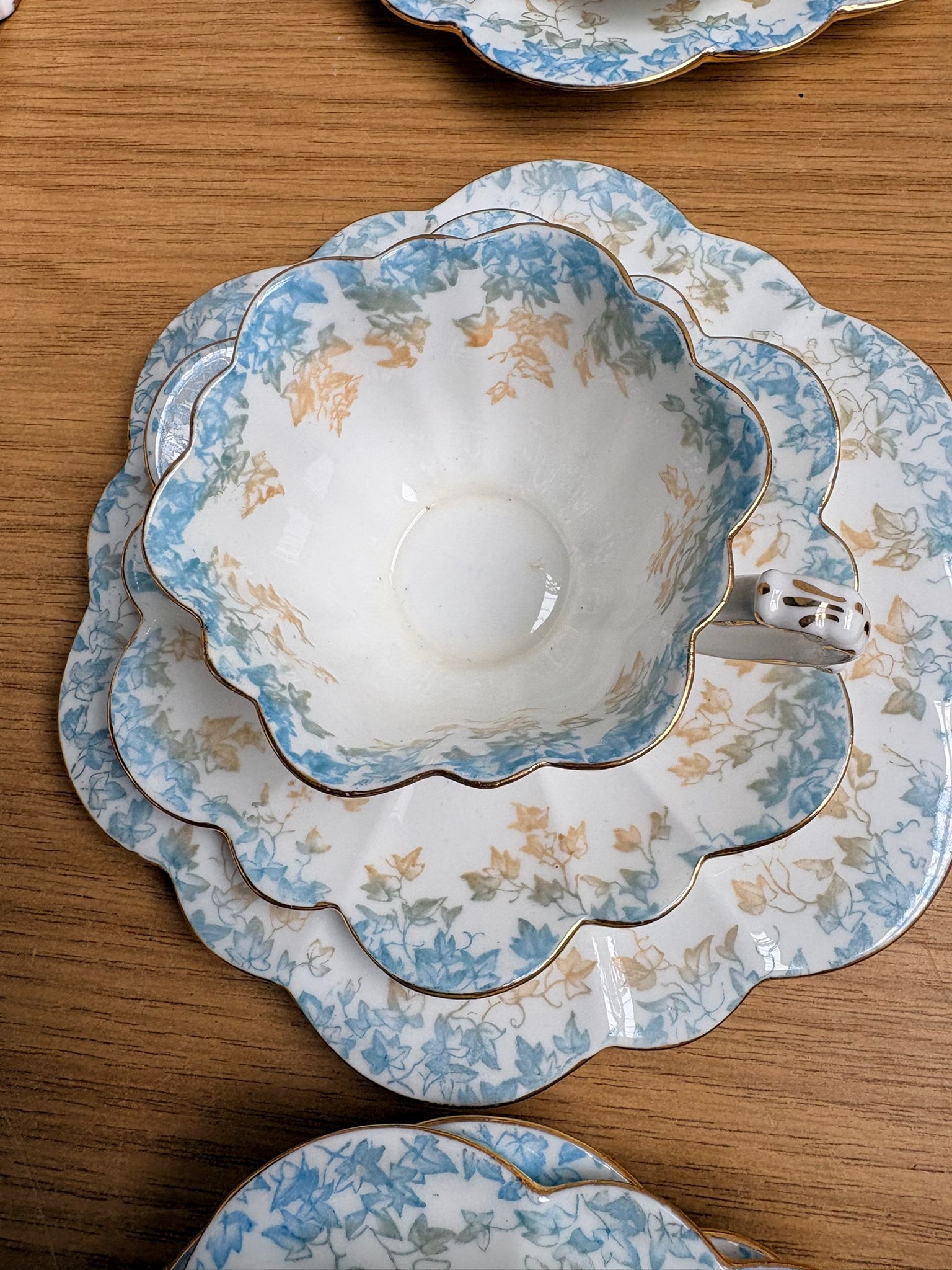 Antique Foley Tea Set ( Pre Shelley)Comprising Eleven Trios, Side Plate ...