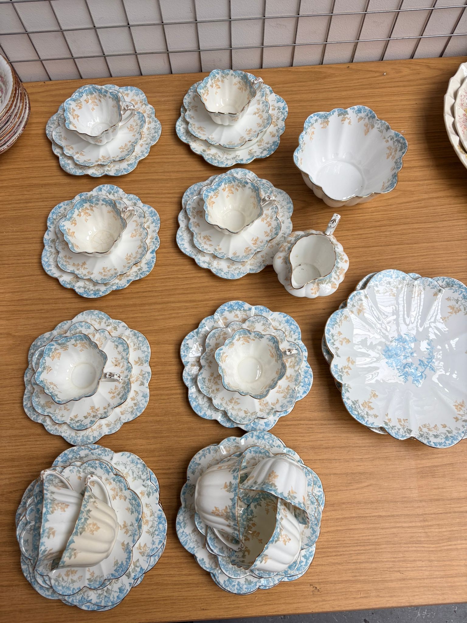 Antique Foley Tea Set ( Pre Shelley)Comprising Eleven Trios, Side Plate ...