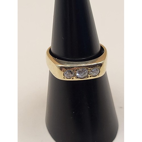 2 - 9ct Gold & Mine Cut Diamond Ring Size L Weighs 3.8g Fully Hallmarked&nbsp;