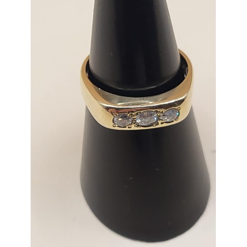 2 - 9ct Gold & Mine Cut Diamond Ring Size L Weighs 3.8g Fully Hallmarked&nbsp;