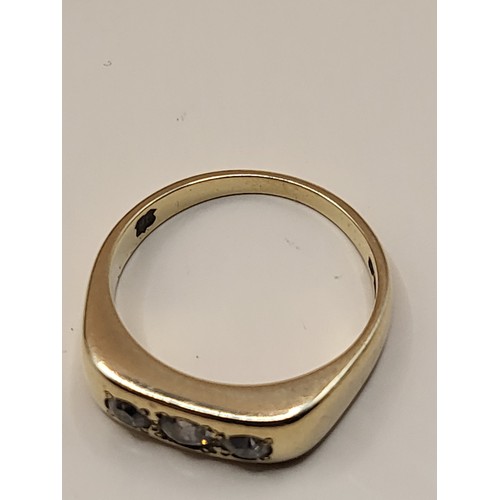 2 - 9ct Gold & Mine Cut Diamond Ring Size L Weighs 3.8g Fully Hallmarked&nbsp;