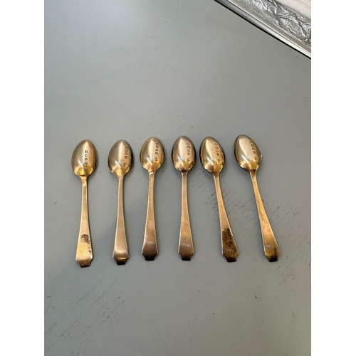 165 - Six Sterling Silver Tea Spoons Weighs 58g