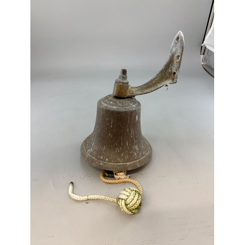 175 - Vintage Maritime Brass Ships Bell&nbsp;Height of Bell 18cm