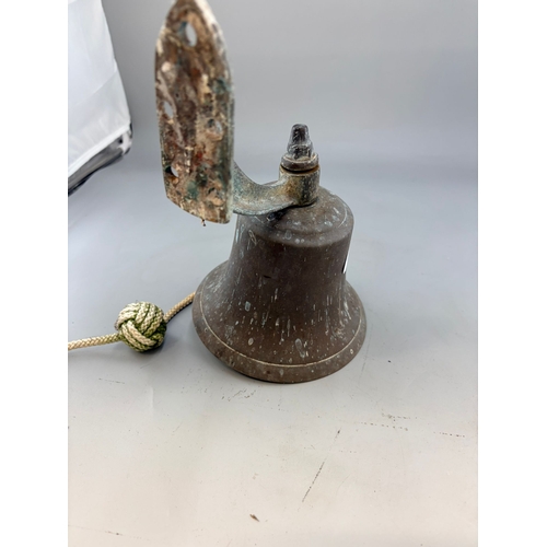 175 - Vintage Maritime Brass Ships Bell&nbsp;Height of Bell 18cm