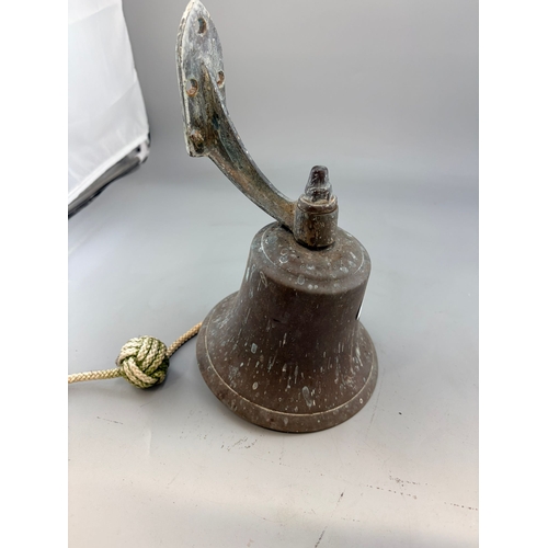 175 - Vintage Maritime Brass Ships Bell&nbsp;Height of Bell 18cm