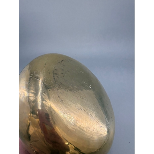 178 - Vintage Oriental Brass Tea Caddy Height 12cm Marks to Base Diameter 18cm