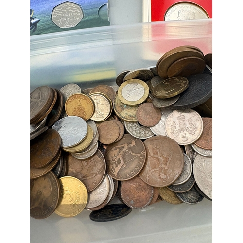 193 - Collection of Mixed Coin Denominations to Include 50p's, &pound;2 Coin & Pennies&nbsp;