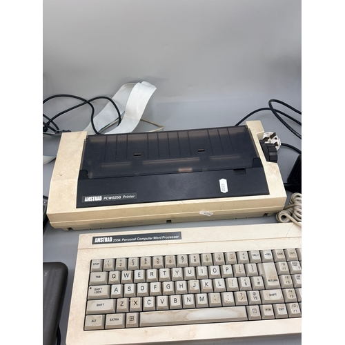 195 - Amstrad 256k Personal Word Processor & Printer Along with Commodore Plus/4 Games Console, Joysti... 